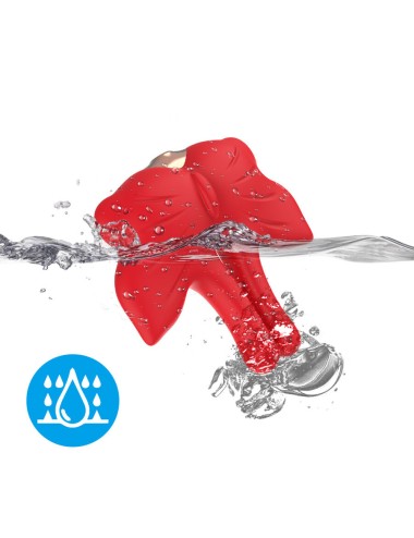 ARMONY - MAGNETIC NIPPLE CLAMPS WITH VIBRATION BUTTERFLY SHAPE RED