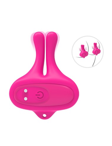 ARMONY - RABBIT SHAPE VIBRATION MAGNETIC NIPPLE CLAMPS PINK