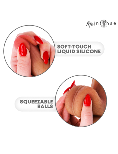 MR INTENSE - BRUCE M SILICONE DILDO WITH TESTICLES 20 CM -Ø- 4.5 CM