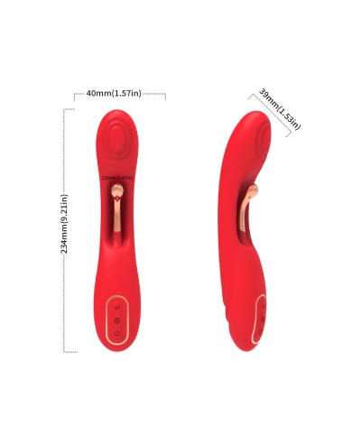 ARMONY - VIBRATOR WITH OSCILLATING TONGUE RED