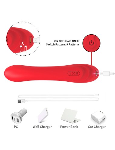 ARMONY - VIBRATOR WITH OSCILLATING TONGUE RED