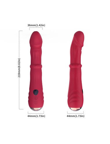ARMONY - THERMO-ADJUSTABLE POINT A STIMULATOR VIBRATOR DILDO RED