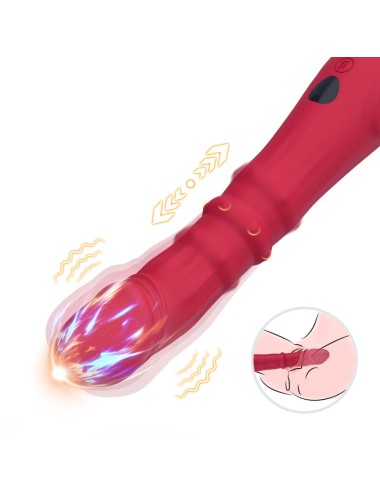 ARMONY - THERMO-ADJUSTABLE POINT A STIMULATOR VIBRATOR DILDO RED