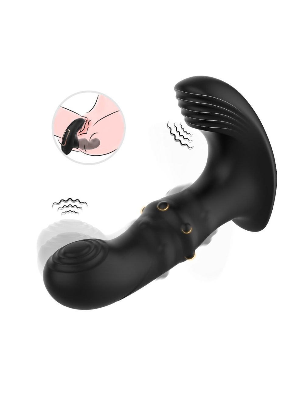 ARMONY - ANAL PROSTATE VIBRATOR REMOTE CONTROL BLACK
