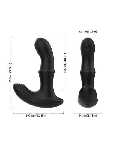 ARMONY - ANAL PROSTATE VIBRATOR REMOTE CONTROL BLACK