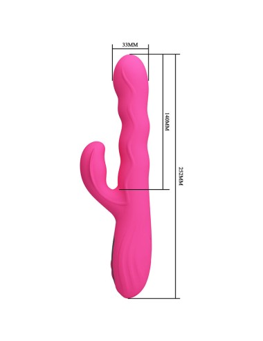 PRETTY LOVE - WINTERS MULTIFUNCTION RABBIT VIBRATOR WITH LED DISPLAY PINK