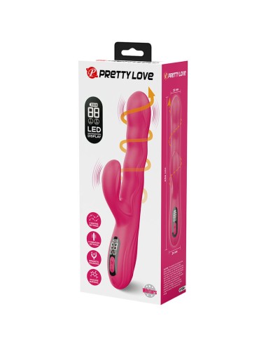 PRETTY LOVE - WINTERS MULTIFUNCTION RABBIT VIBRATOR WITH LED DISPLAY PINK