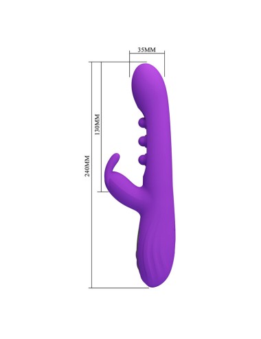 PRETTY LOVE - SABIEN RABBIT VIBRATOR WITH TAPPING STIMULATION AND PURPLE LED