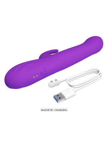 PRETTY LOVE - SABIEN RABBIT VIBRATOR WITH TAPPING STIMULATION AND PURPLE LED