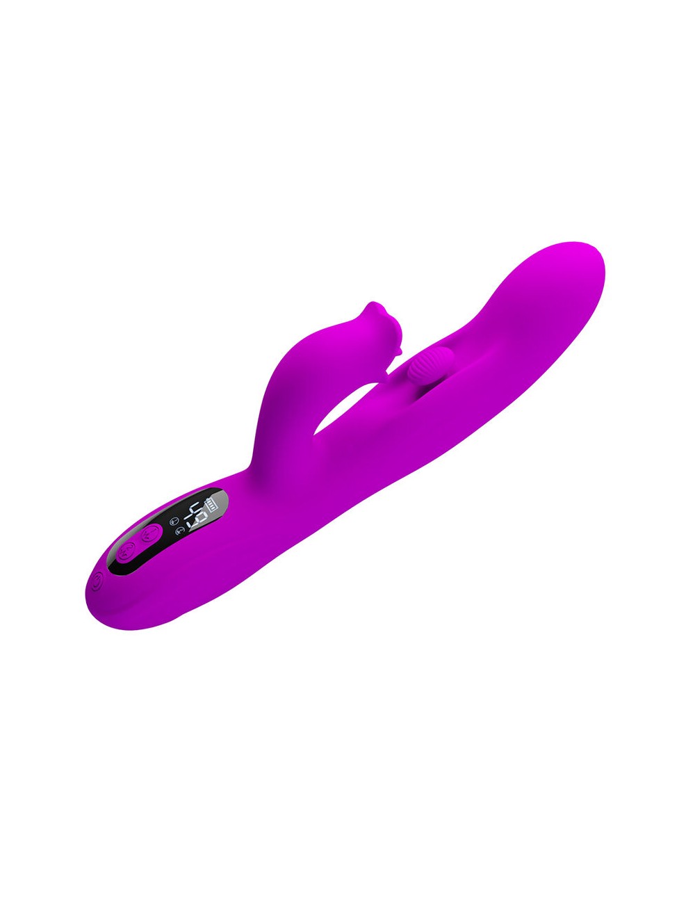 PRETTY LOVE - YALANDA RABBIT OSCILLATING VIBRATOR WITH LED DISPLAY PURPLE