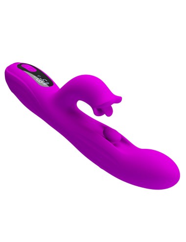 PRETTY LOVE - YALANDA RABBIT OSCILLATING VIBRATOR WITH LED DISPLAY PURPLE