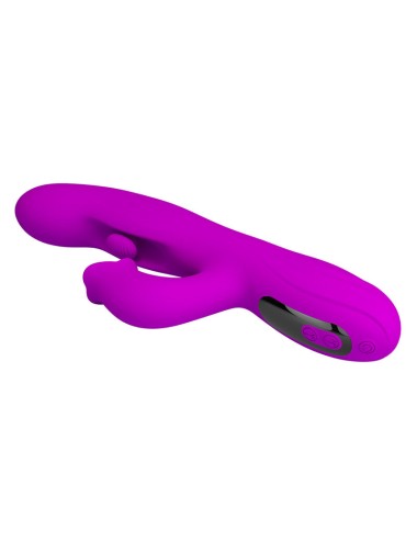 PRETTY LOVE - YALANDA RABBIT OSCILLATING VIBRATOR WITH LED DISPLAY PURPLE