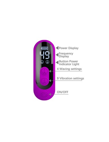 PRETTY LOVE - YALANDA RABBIT OSCILLATING VIBRATOR WITH LED DISPLAY PURPLE