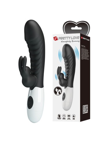 PRETTY LOVE - NAUGHTY BUNNY 30 FUNCTION RABBIT VIBRATOR BLACK