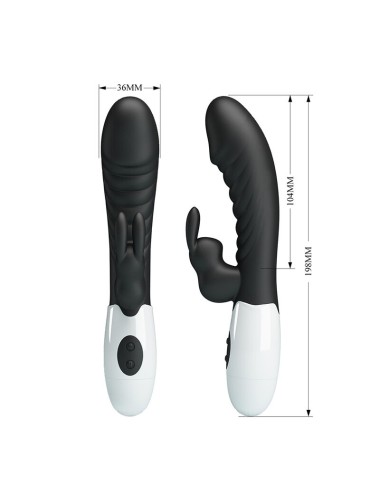 PRETTY LOVE - NAUGHTY BUNNY 30 FUNCTION RABBIT VIBRATOR BLACK