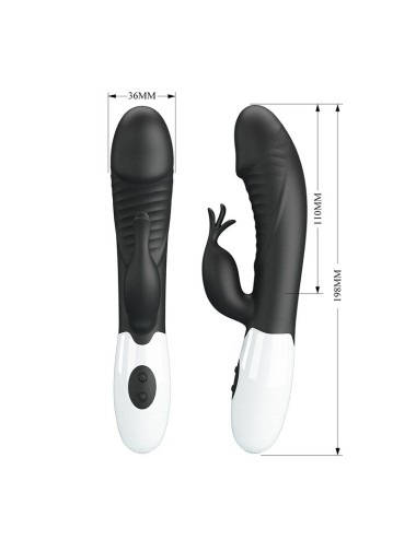 PRETTY LOVE - RASMUSSEN 30 FUNCTION RABBIT VIBRATOR BLACK