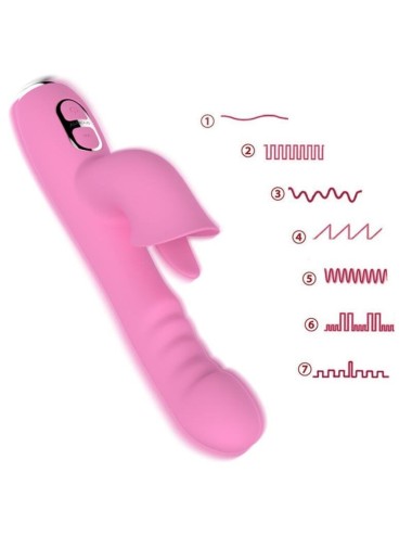 NALONE - T-MAY RABBIT VIBRATOR WITH PUSH AND OSCILLATING MOTION