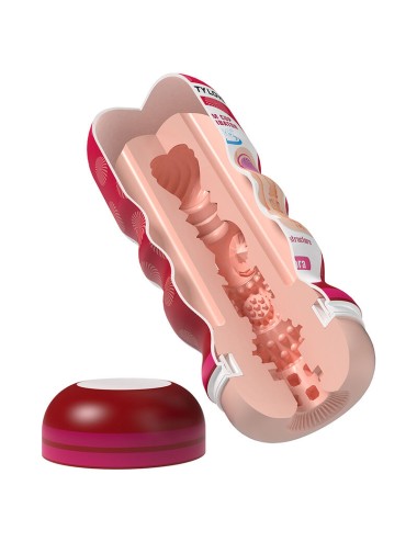 PRETTY LOVE - FLORA VAGINA MASTURBATOR WITH SUCTION CUP AND INTERNAL TEXTURES