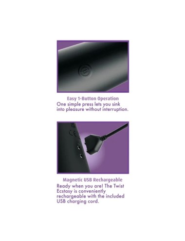 ANAL FANTASY ELITE - TWIST ECSTASY RECHARGEABLE ROTATING ANAL STIMULATOR