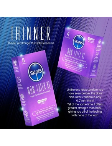 SKINS - LATEX-FREE CONDOMS XL PACK OF 4