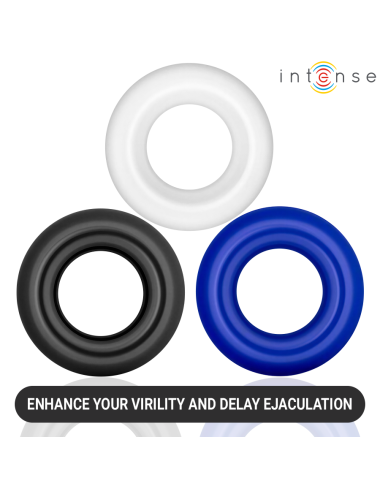 INTENSE - WICK SET OF 3 PENIS RINGS VARIOUS COLORS