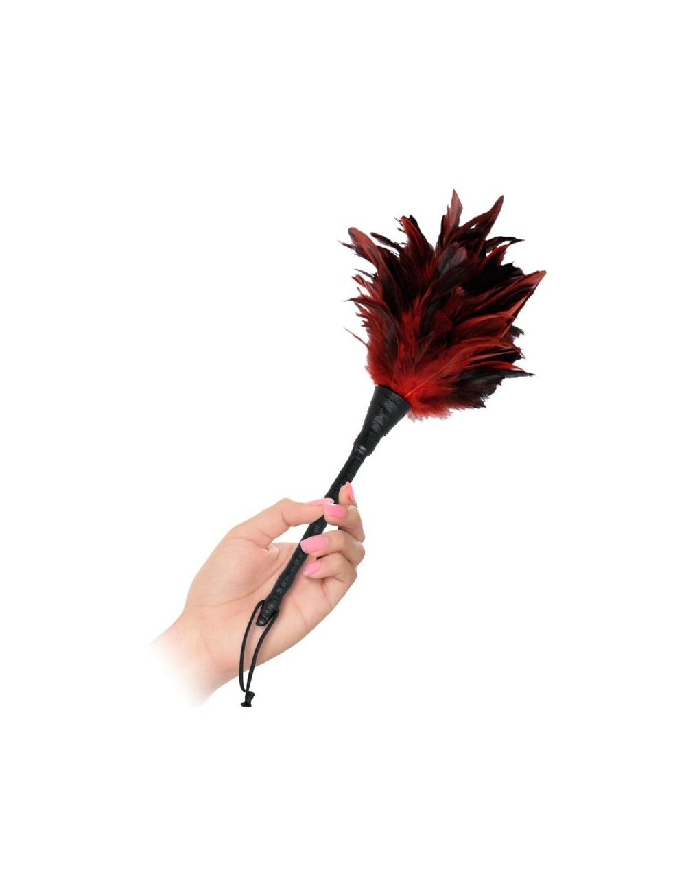 FETISH FANTASY SERIES - BLACK & RED FRISKY FEATHER TICKLER