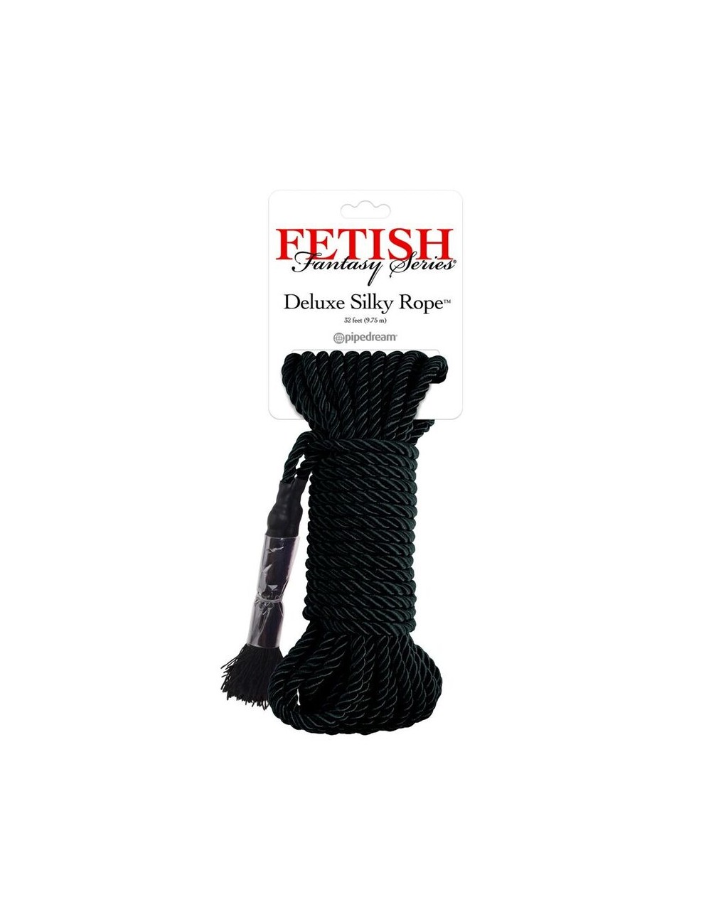 FETISH FANTASY SERIES - BLACK DELUXE SILK ROPE 9.75 M