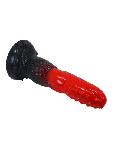 POWER MONSTERS - FIRE DRAGON FANTASY DILDO WITH SUCTION CUP 24.5 CM Ø 5.8 CM RED & BLACK
