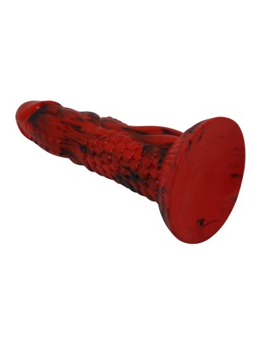 POWER MONSTERS - MINOTAUR FANTASY DILDO WITH SUCTION CUP 21 CM Ø 5 CM RED & BLACK