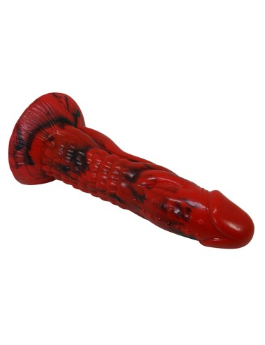 POWER MONSTERS - MINOTAUR FANTASY DILDO WITH SUCTION CUP 21 CM Ø 5 CM RED & BLACK