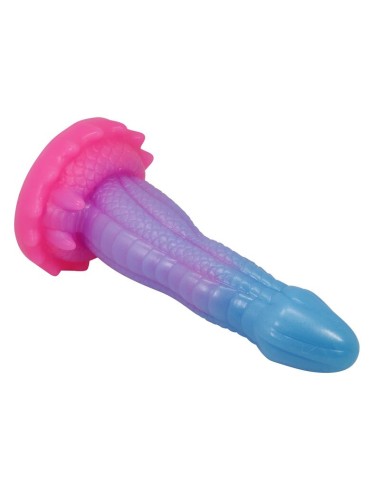 POWER MONSTERS - VOID PYTHON FANTASY DILDO WITH SUCTION CUP 20.5 CM Ø 5.2 CM BLUE, PURPLE & PINK