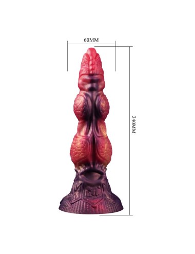 POWER MONSTERS - SAVAGE BEASTLORD TRICOLOR FANTASY SILICONE DILDO 24 CM Ø 5 CM