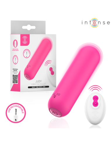 INTENSE - JUDY RECHARGEABLE VIBRATING BULLET WITH REMOTE CONTROL PINK