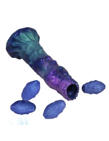 POWER MONSTERS - DUSKWALKER SENTINEL TRICOLOR INFLATABLE FANTASY SILICONE DILDO 23 CM Ø 5 CM