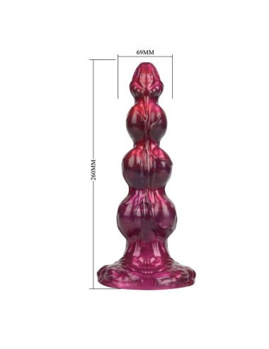 POWER MONSTERS - PRIMAL BEASTLORD PINK TRANSLUCENT FANTASY SILICONE DILDO 26 CM Ø 5 CM