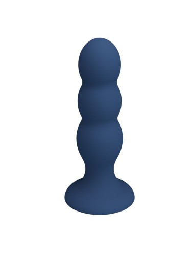 MR PLAY - ANAL PLUG WITH METAL BALLS AND SUCTION CUP BLUE