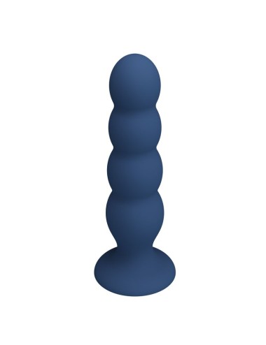 MR PLAY - ANAL PLUG WITH 4 METAL BALLS AND SUCTION CUP BLUE