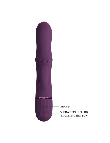 PRETTY LOVE - ZACH RECHARGEABLE THRUSTING RABBIT VIBRATOR 5+5 FUNCTIONS