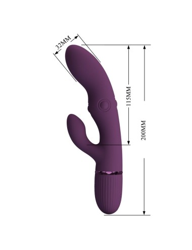 PRETTY LOVE - ZACH RECHARGEABLE THRUSTING RABBIT VIBRATOR 5+5 FUNCTIONS