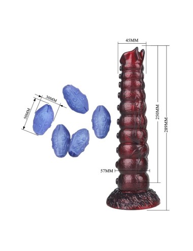 POWER MONSTERS - VOIDCLAW BRUTE BICOLOR INFLATABLE FANTASY SILICONE DILDO 29 CM Ø 5.7 CM