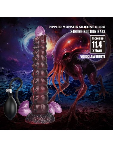 POWER MONSTERS - VOIDCLAW BRUTE BICOLOR INFLATABLE FANTASY SILICONE DILDO 29 CM Ø 5.7 CM