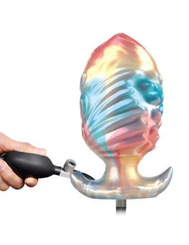 POWER MONSTERS - EBON LEVIATHAN TRICOLOR INFLATABLE FANTASY ANAL PLUG 18 CM