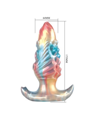 POWER MONSTERS - EBON LEVIATHAN TRICOLOR INFLATABLE FANTASY ANAL PLUG 18 CM