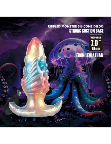 POWER MONSTERS - EBON LEVIATHAN TRICOLOR INFLATABLE FANTASY ANAL PLUG 18 CM