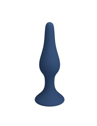 MR PLAY - BLUE SILICONE SLIM ANAL PLUG SIZE S