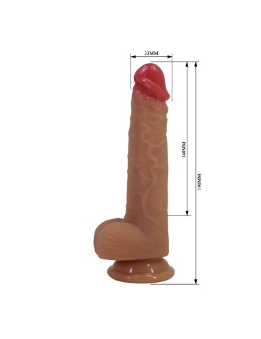 PRETTY LOVE - JOVITA REALISTIC SILICONE DILDO WITH SUCTION CUP 19 CM Ø 4.5 CM