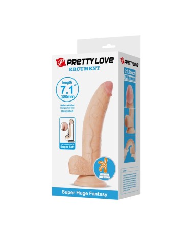 PRETTY LOVE - ELLCUMENT REALISTIC FLEXIBLE DILDO 18 CM Ø 4.5 CM TPE NATURAL