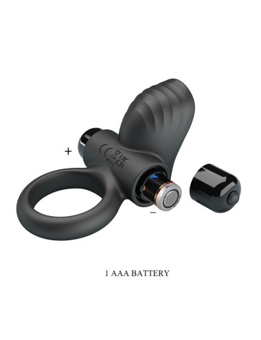 PRETTY LOVE - ADRIEN VIBRATING PENIS RING 10 FUNCTIONS BLACK