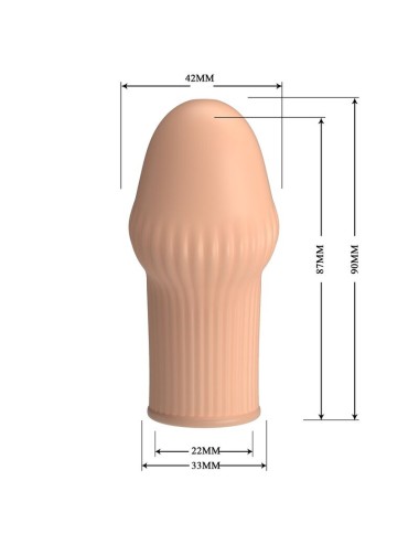 PRETTY LOVE - HUEL PENIS SLEEVE GET YOUR PENIS THICKER FLESH COLOR