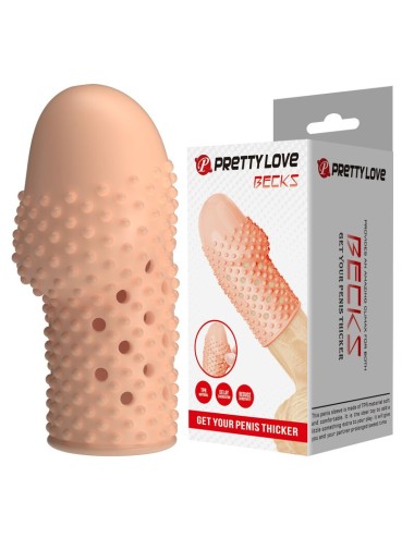 PRETTY LOVE - GEEK'S PENIS SLEEVE GET YOUR PENIS THICKER NATURAL COLOR